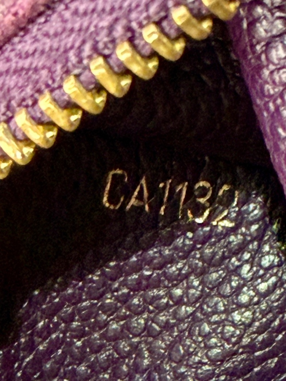 Louis Vuitton Purple Aubergine Empreinte Leather Zippy Pouch - Picture 9 of 9